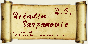 Miladin Varzanović vizit kartica